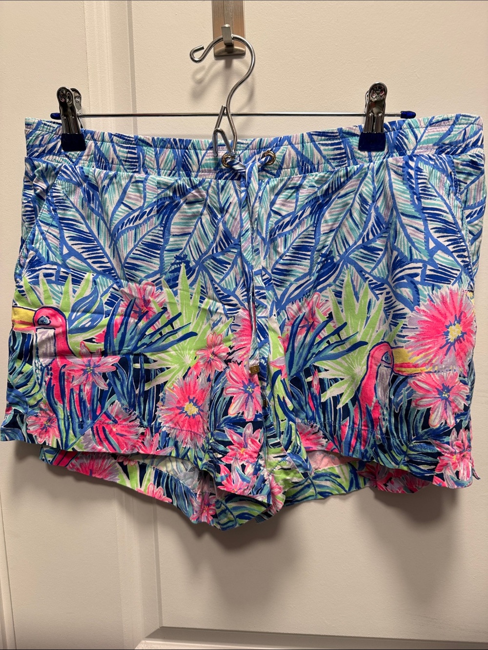 Lilly Pulitzer Blue, Pink & Green Tropical Print Shorts